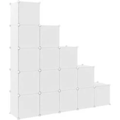 Armoire De Rangement Pour Enfants Avec 15 Cubes Blanc PP FR4023 -ATMOSPHERA || Songmics Soldes Boutique 81595922 5