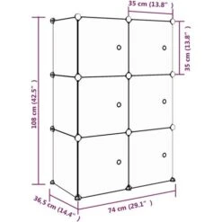 Armoire De Rangement Pour Enfants Avec 6 Cubes Rose PP FR7959 -ATMOSPHERA || Songmics Soldes Boutique 81597604 4