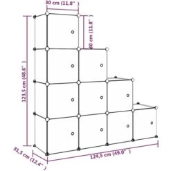 Armoire De Rangement Pour Enfants Avec 10 Cubes Blanc PP FR2903 -ATMOSPHERA || Songmics Soldes Boutique 81601449 4