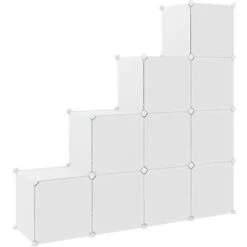 Armoire De Rangement Pour Enfants Avec 10 Cubes Blanc PP FR2903 -ATMOSPHERA || Songmics Soldes Boutique 81601449 5