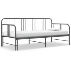 Cadre De Canapé-lit Extensible Lit Simple Pour Adulte - Gris Métal 90x200 Cm BV691008 - BonneVie