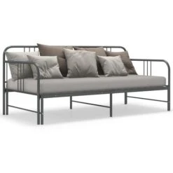 Cadre De Canapé-lit Extensible Lit Simple Pour Adulte - Gris Métal 90x200 Cm BV691008 - BonneVie -ATMOSPHERA || Songmics Soldes Boutique 81964923 5