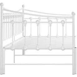 Cadre De Canapé-lit Extensible Lit Simple Pour Adulte - Blanc Métal 90x200 Cm BV513328 - BonneVie -ATMOSPHERA || Songmics Soldes Boutique 81965180 4