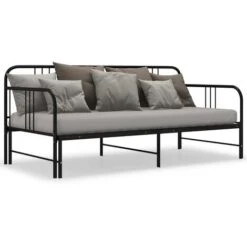 Cadre De Canapé-lit Extensible Lit Simple Pour Adulte - Noir Métal 90x200 Cm BV225390 - BonneVie -ATMOSPHERA || Songmics Soldes Boutique 81965484 5