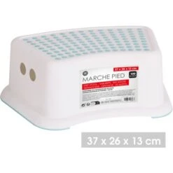Tabouret Marche Pied Marchepied Enfant Antidérapant - Urban Living- Antidérapant- 37x26x13cm 3 Couleurs Assorties Gris/bleu/rose