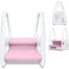 Froadp Marche Pied Pour Enfant, Tabouret Pour Bébé En Plastique, 2 Niveaux Marchepied (Rose) -ATMOSPHERA || Songmics Soldes Boutique 82239440 1
