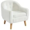 Fauteuil Pour Enfant En Tissu Bouclette Blanc CASORLA -ATMOSPHERA || Songmics Soldes Boutique 82460878 1