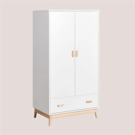 Armoire Avec Tiroir En MDF Tom Kids SKLUM Blanc 3 Armoire Avec Tiroir En MDF Tom Kids SKLUM Blanc