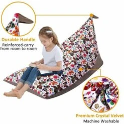 MSBD Enfant Peluche Sac Haricots Pouf En Forme D'animal En Pour Enfants. Adolescents Et Adultes Extra Large Velours Super Doux Housse De Coussin -ATMOSPHERA || Songmics Soldes Boutique 86534733 5