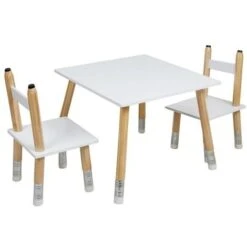 Table Scandinave Avec 2 Chaises Crayon Pour Enfant