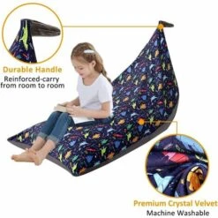 Enfant Peluche Sac Haricots Pouf En Forme D'animal En Pour Enfants, Adolescents Et Adultes Extra Large Velours Super Doux Housse De Coussin -ATMOSPHERA || Songmics Soldes Boutique 88684682 5