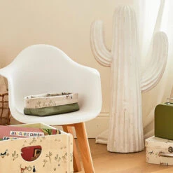 Lot De 2 Valisettes En Carton FSC 100% + 1 Organiseur En Polycoton Offert - Motif Imprimé Desert Journey - Vert Et Blanc - Taille M&L -ATMOSPHERA || Songmics Soldes Boutique 88724769 5