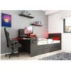 Lit Gamer Pour Enfant Noir Graphite Et Rouge Avec Bureau Noir Et Rouge -ATMOSPHERA || Songmics Soldes Boutique 88733501 1