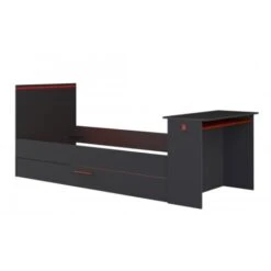 Lit Gamer Pour Enfant Noir Graphite Et Rouge Avec Bureau Noir Et Rouge -ATMOSPHERA || Songmics Soldes Boutique 88733501 4