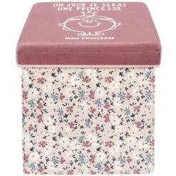 Pouf Pliable Madame Princesse Rose -ATMOSPHERA || Songmics Soldes Boutique 90718048 5