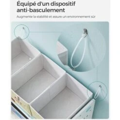Songmics Étagère Pour Chambre D’Enfants, Bibliothèque Avec 7 Boîtes De Rangement En Tissu Non-tissé, Étagère De Rangement, Organisateur De Rangement Pour Jouets, 29,5 X 62,5 X 60 Cm, Blanc GKR034W01 -ATMOSPHERA || Songmics Soldes Boutique 91537610 3