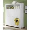 Olja Armoire Chambre D'enfant Avec 3 Portes Et 1 Espace De Rangement Ouvert, Blanc. -ATMOSPHERA || Songmics Soldes Boutique 92024782 1