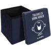 Paris Prix - Pouf & Coffre Enfant Monsieur Heureux 30cm Bleu -ATMOSPHERA || Songmics Soldes Boutique 92856379 1