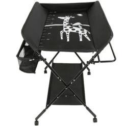Portable Table à Langer Pliable Pour Bébé, Table à Langer Avec Panier De Rangement à Côté, Hauteur Réglable, Nouveaux-Nés Design Ergonomique, Maximum 16 Kg, Noir -ATMOSPHERA || Songmics Soldes Boutique 93886240 3
