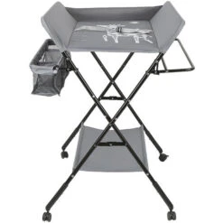 Portable Table à Langer Pliable Pour Bébé, Table à Langer Avec Panier De Rangement à Côté, Hauteur Réglable, Nouveaux-Nés Design Ergonomique, Maximum 16 Kg, Gris -ATMOSPHERA || Songmics Soldes Boutique 93886249 3