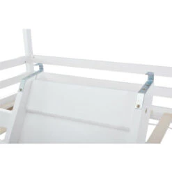 Lit Superposé Enfant, Lit Superposé Bas Avec Toboggans, Avec Sommier à Lattes, 90 X 200 Cm, Blanc -ATMOSPHERA || Songmics Soldes Boutique 94043394 3