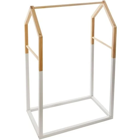 Portant à Vêtements Enfant Maison - Bois & Blanc 60x100 Cm - Atmosphera Créateur D'intérieur 3 Portant à Vêtements Enfant Maison - Bois & Blanc 60x100 Cm - Atmosphera Créateur D'intérieur