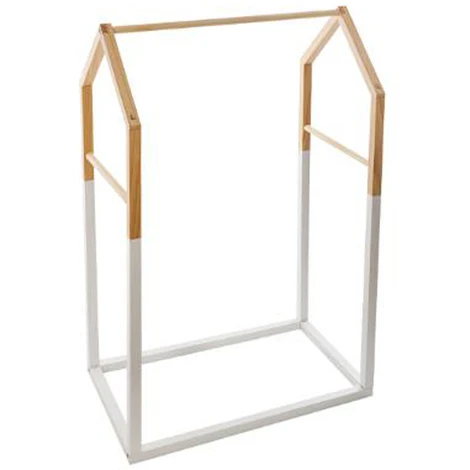Penderie Enfant En Bois Forme Masion Blanc - Dim : L.60 X L.37 X H.100 Cm -PEGANE- 3 Penderie Enfant En Bois Forme Masion Blanc - Dim : L.60 X L.37 X H.100 Cm -PEGANE-