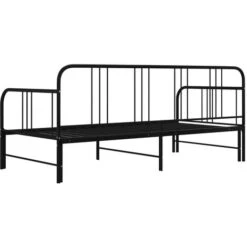 Cadre De Canapé-lit Extensible, Lit Adulte Pour 1 Personnes, Structure De Lit, Assemblage Facile, Noir Métal 90x200 Cm OIB9023E -ATMOSPHERA || Songmics Soldes Boutique 95182688 5