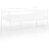 Cadre De Canapé-lit, Lit Adulte Pour 1 Personnes, Structure De Lit, Assemblage Facile, Blanc Métal 90x200 Cm OIB9858E