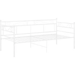 Cadre De Canapé-lit, Lit Adulte Pour 1 Personnes, Structure De Lit, Assemblage Facile, Blanc Métal 90x200 Cm OIB9858E -ATMOSPHERA || Songmics Soldes Boutique 95182689 4