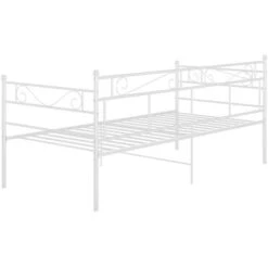 Cadre De Canapé-lit, Lit Adulte Pour 1 Personnes, Structure De Lit, Assemblage Facile, Blanc Métal 90x200 Cm OIB9858E -ATMOSPHERA || Songmics Soldes Boutique 95182689 5