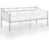 Cadre De Canapé-lit, Lit Adulte Pour 1 Personnes, Structure De Lit, Assemblage Facile, Gris Métal 90x200 Cm OIB3757E -ATMOSPHERA || Songmics Soldes Boutique 95182776 1