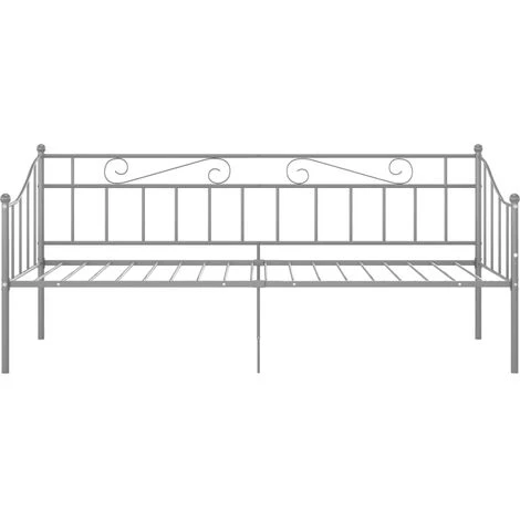 Cadre De Canapé-lit, Lit Adulte Pour 1 Personnes, Structure De Lit, Assemblage Facile, Gris Métal 90x200 Cm OIB3757E 5 Cadre De Canapé-lit, Lit Adulte Pour 1 Personnes, Structure De Lit, Assemblage Facile, Gris Métal 90x200 Cm OIB3757E – Image 3