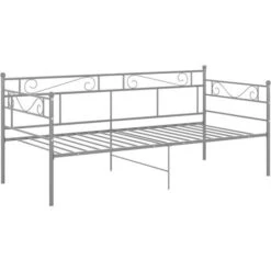 Cadre De Canapé-lit, Lit Adulte Pour 1 Personnes, Structure De Lit, Assemblage Facile, Gris Métal 90x200 Cm OIB6008E -ATMOSPHERA || Songmics Soldes Boutique 95183134 4