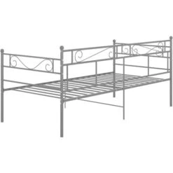 Cadre De Canapé-lit, Lit Adulte Pour 1 Personnes, Structure De Lit, Assemblage Facile, Gris Métal 90x200 Cm OIB6008E -ATMOSPHERA || Songmics Soldes Boutique 95183134 5