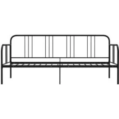 Cadre De Canapé-lit, Lit Adulte Pour 1 Personnes, Structure De Lit, Assemblage Facile, Noir Métal 90x200 Cm OIB3785E -ATMOSPHERA || Songmics Soldes Boutique 95183143 3