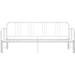 Cadre De Canapé-lit Extensible, Lit Adulte Pour 1 Personnes, Structure De Lit, Assemblage Facile, Blanc Métal 90x200 Cm OIB4873E -ATMOSPHERA || Songmics Soldes Boutique 95183266 4