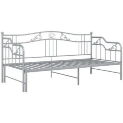 Cadre De Canapé-lit Extensible, Lit Adulte Pour 1 Personnes, Structure De Lit, Assemblage Facile, Gris Métal 90x200 Cm OIB1544E -ATMOSPHERA || Songmics Soldes Boutique 95183272 5