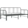 Cadre De Canapé-lit Extensible, Lit Adulte Pour 1 Personnes, Structure De Lit, Assemblage Facile, Gris Métal 90x200 Cm OIB7543E -ATMOSPHERA || Songmics Soldes Boutique 95183289 1