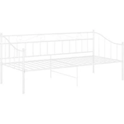 Cadre De Canapé-lit, Lit Adulte Pour 1 Personnes, Structure De Lit, Assemblage Facile, Blanc Métal 90x200 Cm OIB5301E -ATMOSPHERA || Songmics Soldes Boutique 95183359 4