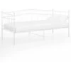 Cadre De Canapé-lit, Lit Adulte Pour 1 Personnes, Structure De Lit, Assemblage Facile, Blanc Métal 90x200 Cm OIB3727E -ATMOSPHERA || Songmics Soldes Boutique 95183366 1