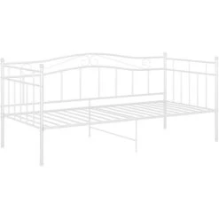 Cadre De Canapé-lit, Lit Adulte Pour 1 Personnes, Structure De Lit, Assemblage Facile, Blanc Métal 90x200 Cm OIB3727E -ATMOSPHERA || Songmics Soldes Boutique 95183366 4