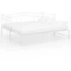 Cadre De Canapé-lit Extensible, Lit Adulte Pour 1 Personnes, Structure De Lit, Assemblage Facile, Blanc Métal 90x200 Cm OIB4643E -ATMOSPHERA || Songmics Soldes Boutique 95183554 1