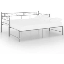Cadre De Canapé-lit Extensible, Lit Adulte Pour 1 Personnes, Structure De Lit, Assemblage Facile, Gris Métal 90x200 Cm OIB4837E -ATMOSPHERA || Songmics Soldes Boutique 95183583 4