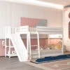 Lit Superposé 90x200cm - Lit D'enfant Avec Sommier à Lattes, Toboggan Et étagère Lit En Pin Avec échelle Et Protection Antichute - Blanc 2 Lit Superposé 90x200cm - Lit D'enfant Avec Sommier à Lattes, Toboggan Et étagère Lit En Pin Avec échelle Et Protection Antichute - Blanc -ATMOSPHERA || Songmics Soldes Boutique 96362726 1