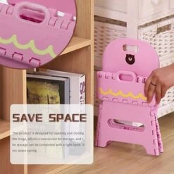 Tabouret Pliable En Plastique, Marchepied Pliant Plastique, Escabeau Pliant Plastique, Marche Pied Pour Adulte, Tabouret De Douche Pliable Plastique Pour La Cuisine, La Salle De Bain -ATMOSPHERA || Songmics Soldes Boutique 97518240 4