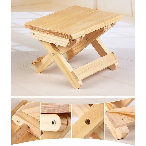 Marchepied Pliable En Bois Massif, Tabouret En Bois Pour Enfants, Tabouret Portable Pour La Cuisine, La Chambre, Le Salon, La Salle De Bain, Le Jardin, Le Camping 4 Marchepied Pliable En Bois Massif, Tabouret En Bois Pour Enfants, Tabouret Portable Pour La Cuisine, La Chambre, Le Salon, La Salle De Bain, Le Jardin, Le Camping – Image 2