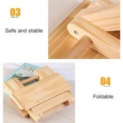 Marchepied Pliable En Bois Massif, Tabouret En Bois Pour Enfants, Tabouret Portable Pour La Cuisine, La Chambre, Le Salon, La Salle De Bain, Le Jardin, Le Camping 11 Marchepied Pliable En Bois Massif, Tabouret En Bois Pour Enfants, Tabouret Portable Pour La Cuisine, La Chambre, Le Salon, La Salle De Bain, Le Jardin, Le Camping -ATMOSPHERA || Songmics Soldes Boutique 97520909 5