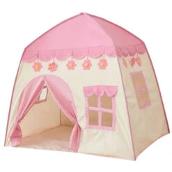 Tente De Jeu Pour Enfants Pour Filles Tente De Jeu Princesse Intérieur Chambre D'enfant Sécurité Extérieure Non Toxique Avec Boule De Coton Lumières Couronne De Princesse Congelée