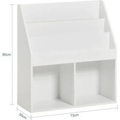 Bibliothèque Étagère à Livres Étagère De Rangement Jouets Pour Enfants Porte-revues 3 Compartiments Et 2 Cubes Ouverts KMB01-W SoBuy® -ATMOSPHERA || Songmics Soldes Boutique 9763492 3